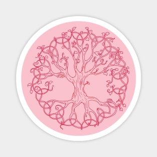 CELTIC SYMBOLS - TRIQUERA: CRIMSON TREE OF LIFE Magnet